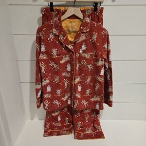 Nick &Nora Flannel 2 Pc Pajama Set Size S